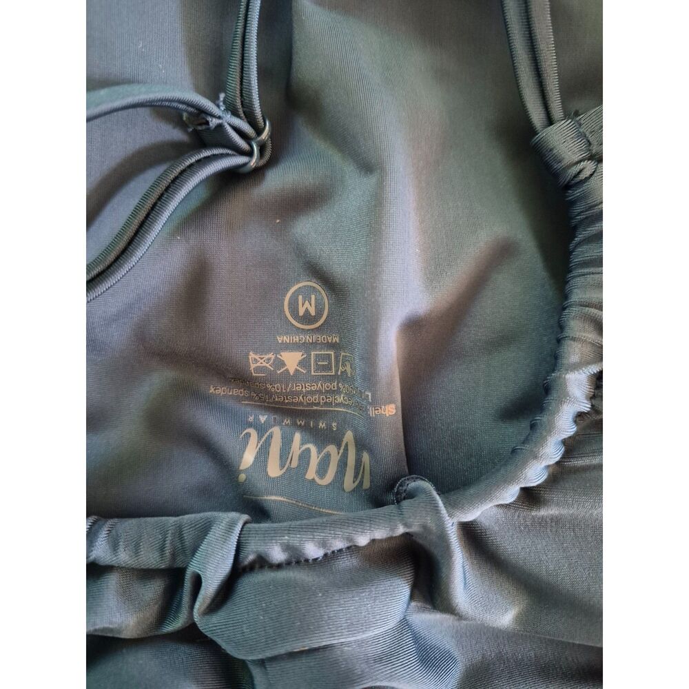 Nani Swimwear Romper One Piece Swimsuit Size M Medium Blue UPF 50 Athletic - Picture 12 of 13